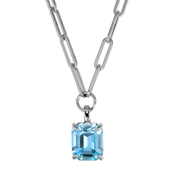 Dyrberg Kern Octa Silver Necklace - Aqua